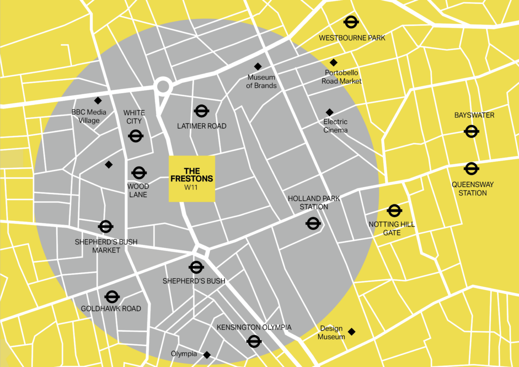 The Frestons location map