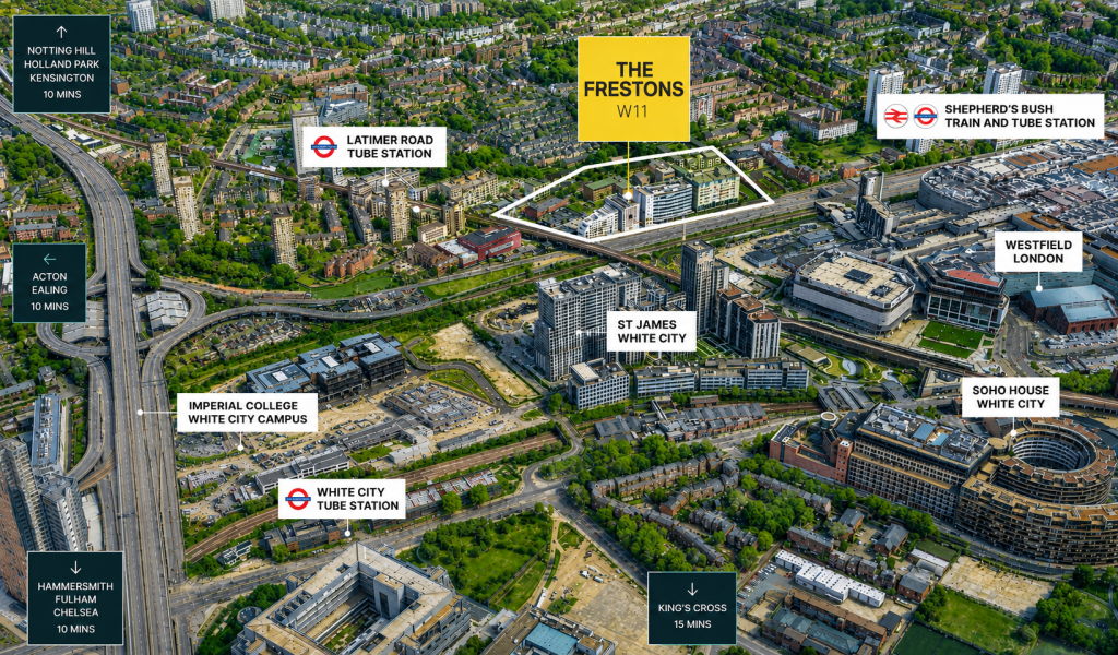 The Frestons location map